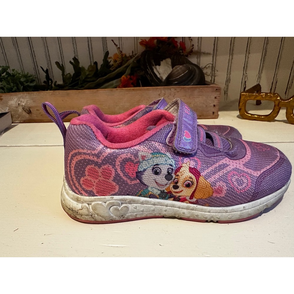 Paw Patrol Girls Skye Everest Purple Pink Sneakers Shoes Size 10 Kids Toddler